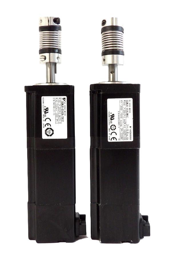 Used Yaskawa Electric SGMJV-01A3A-YA12 AC Servo Motor Reseller Lot of 2 Working