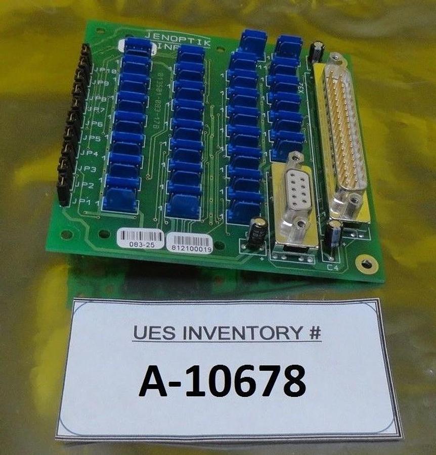 Used Jenoptik 812100019 Interface Board PCB 083-25 INFAB Used Working