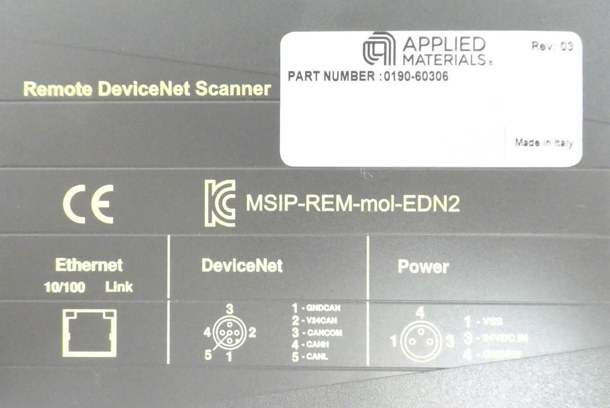 Used Brad Communications MSIP-REM-mol-EDN2 DeviceNet Scanner AMAT 0190-60306 Working