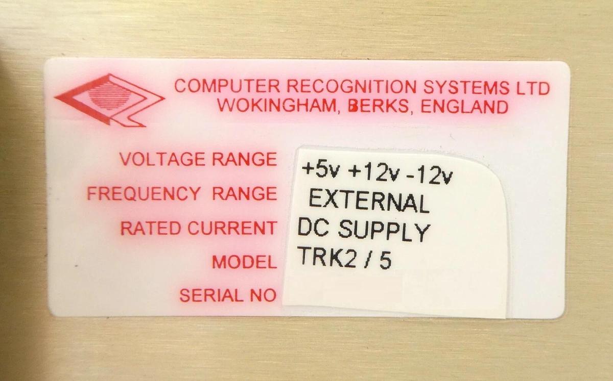 Used Computer Recognition Systems TRK2/5 Controller Rack Bio-Rad Quaestor Q7 Working