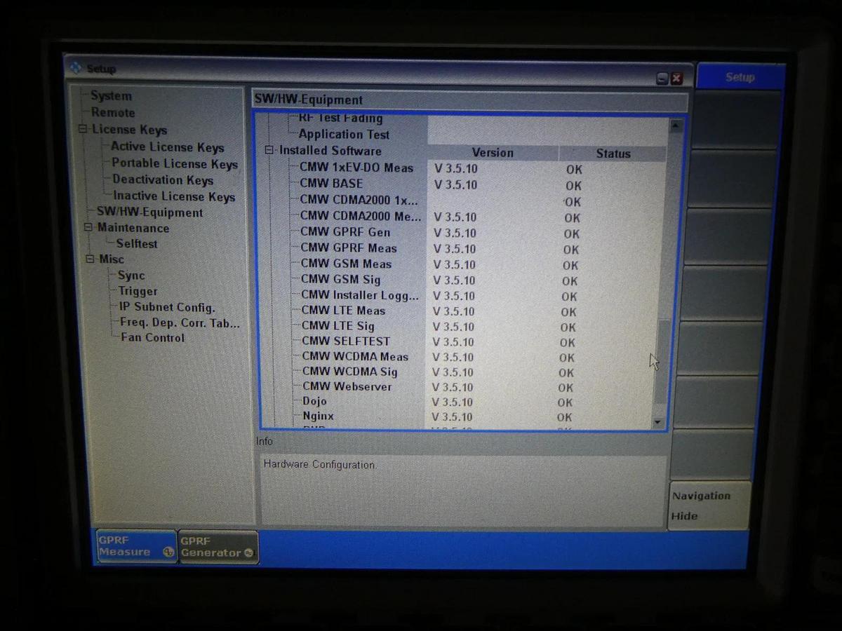 Used Rohde & Schwarz 1201.0002K50 Wideband Radio Comm Tester CMW 500 V 3.5.10 Split