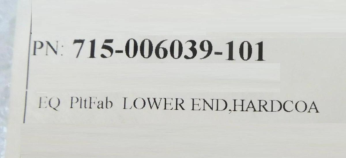 Lam Research 715-006039-101 Hardcoat Lower End Chamber Assembly New Surplus
