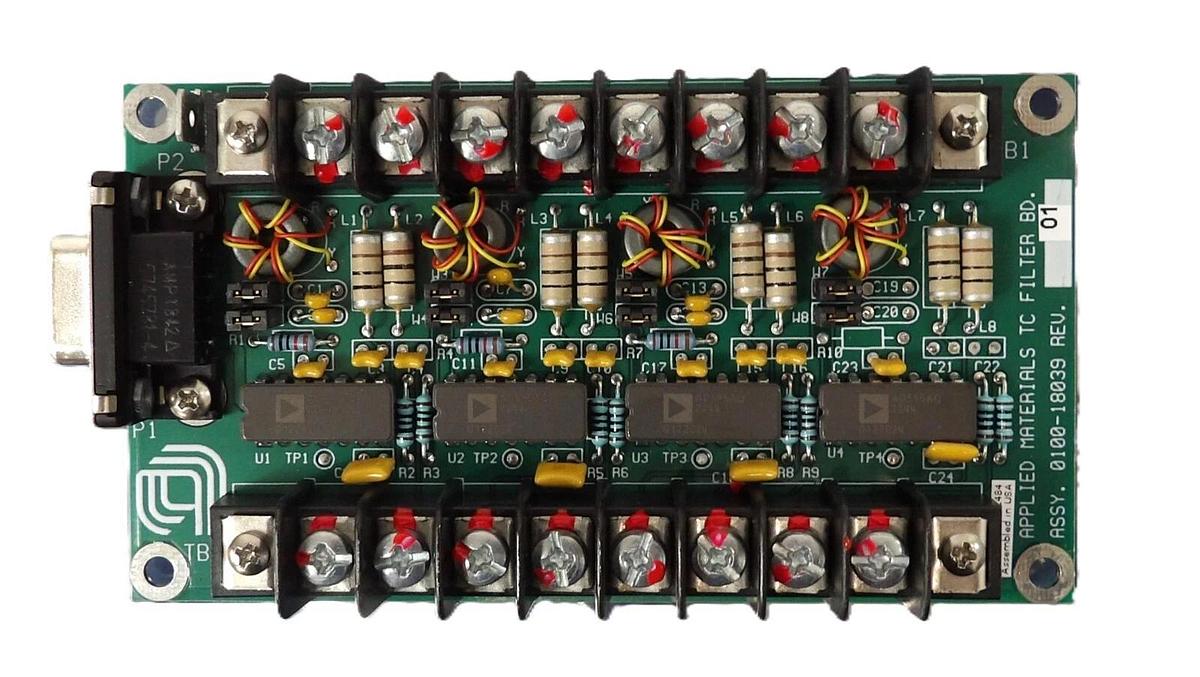Used AMAT Applied Materials 0100-18039 TC Filter PCB Assembly Working Surplus