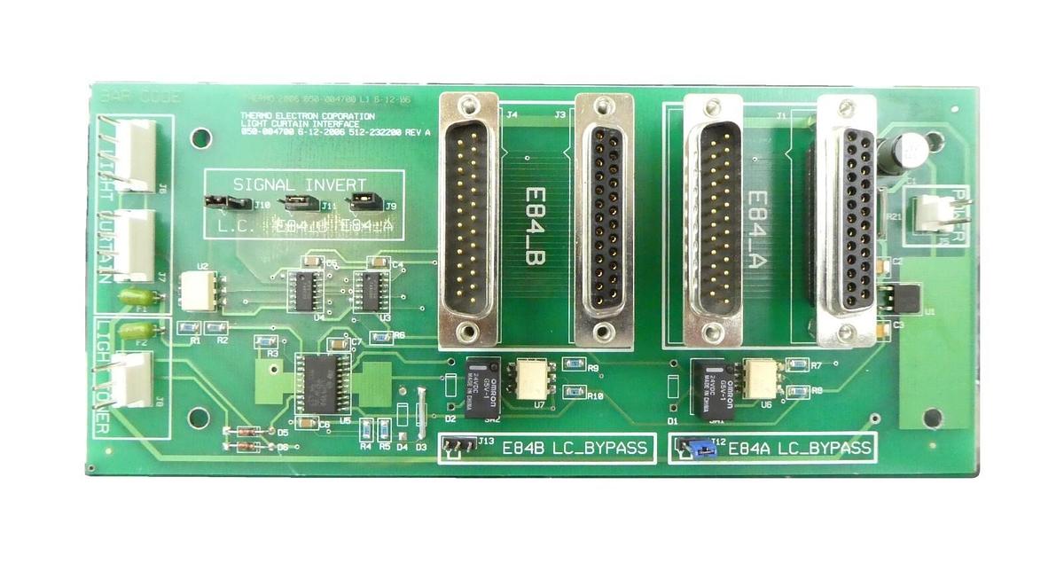 Used Thermo Electron 050-004700 Light Curtain Interface PCB Nicolet ECO 3000 Surplus