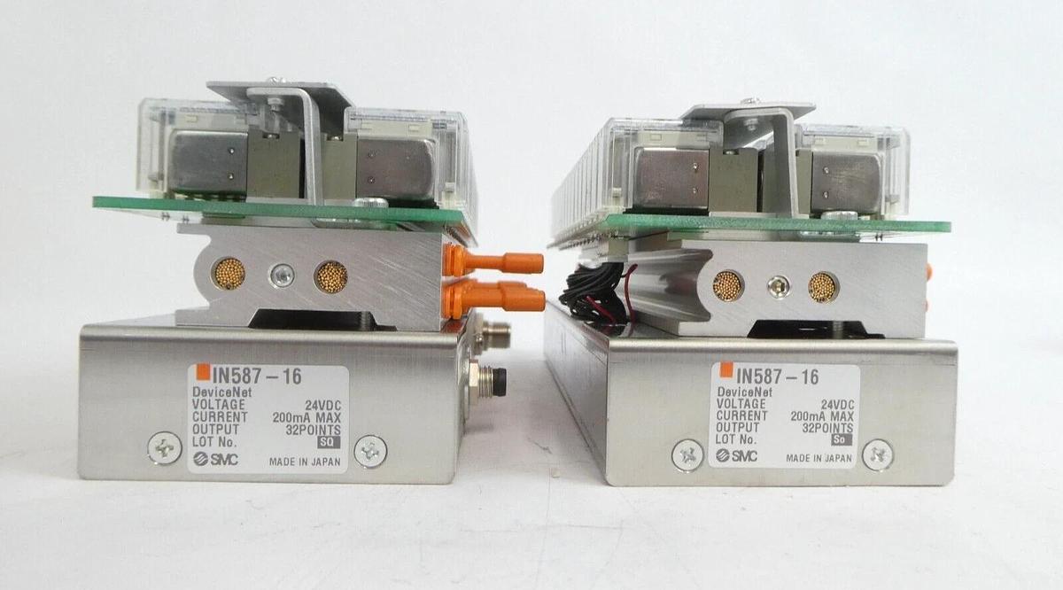 Used SMC IN587-16 16-Port Pneumatic Manifold Assembly Reseller Lot of 6 Working