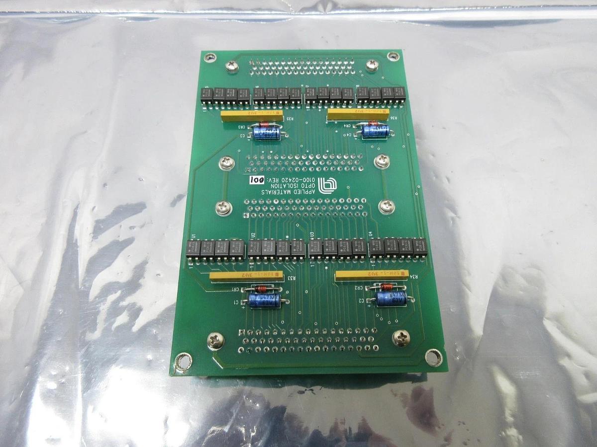Used AMAT Applied Materials 0100-02420 Opto Isolation PCB Board Working