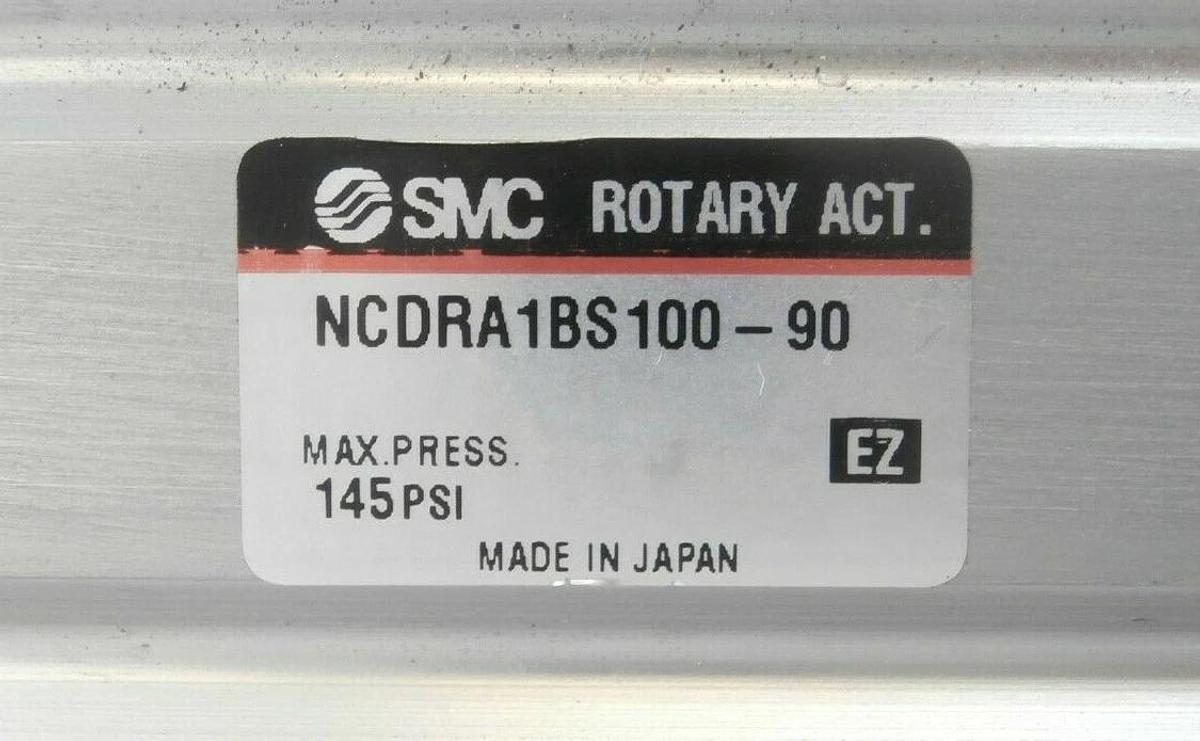 Used SMC NCDRA1BS100-90 Pneumatic Rotary Actuator with Gear Working Surplus