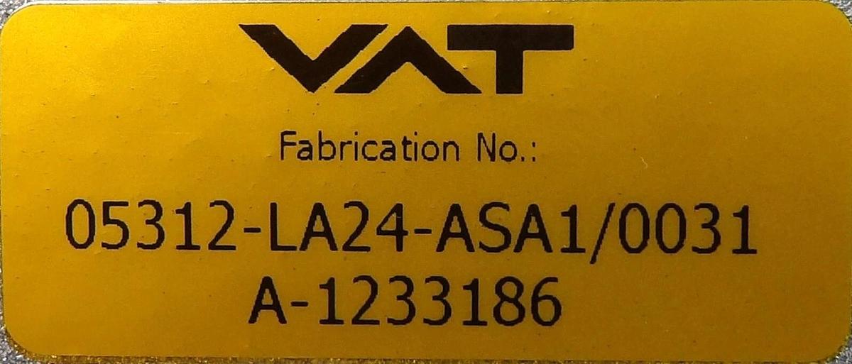 Used VAT 05312-LA24-ASA1 Wafer Transfer Slit Valve L-MOTION AMAT Working Surplus