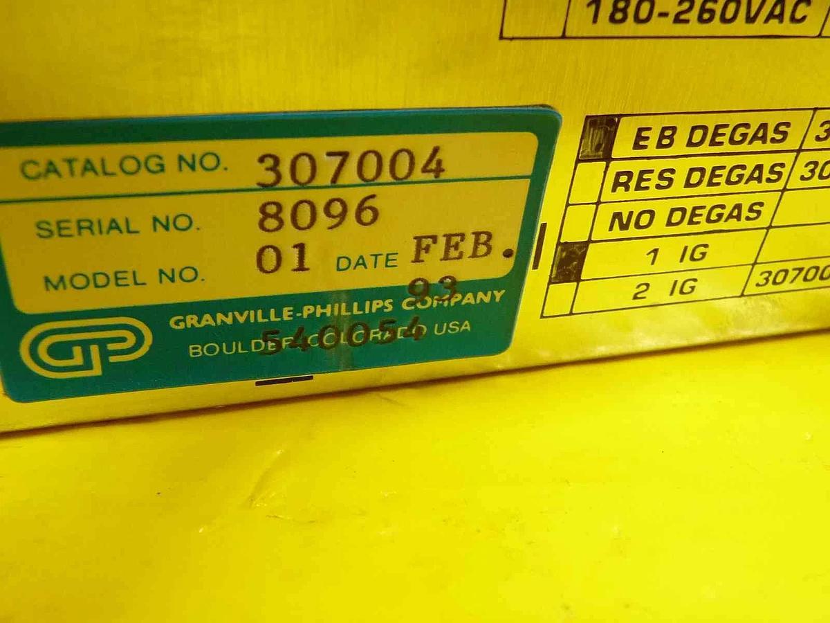 Used Granville-Phillips 307004 EB Degas Controller Model 01 Working Surplus