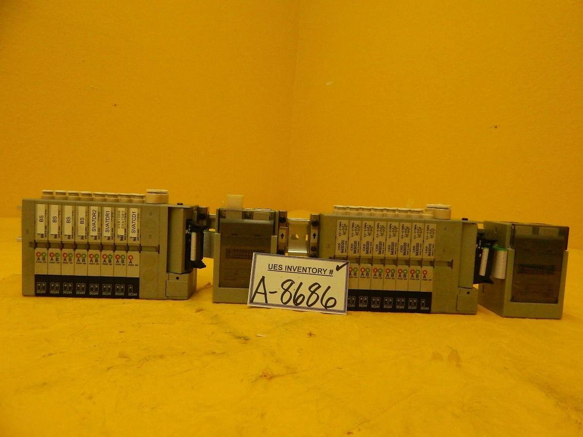 Used CKD N4S0-T56 8-Port Pnuematic Manifold OPP3-1H Lot of 2 Used Working