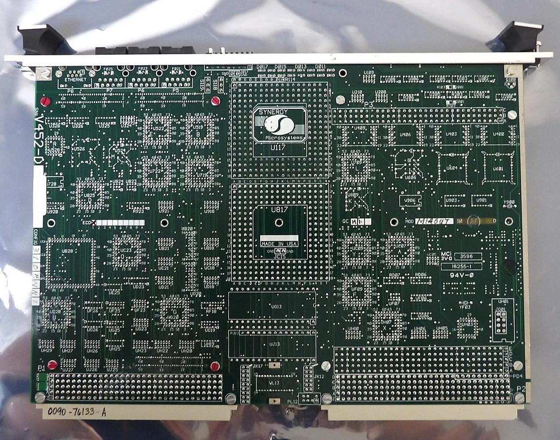 Used Synergy V452-D SBC Single Board Computer VME Card 0090-76133 Bent Pins As-Is