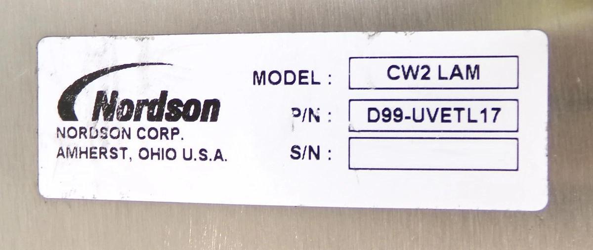 Used Nordson D99-UVETL17 Coolwave Lamphead UV Curing System CW2 LAM Surplus Spare