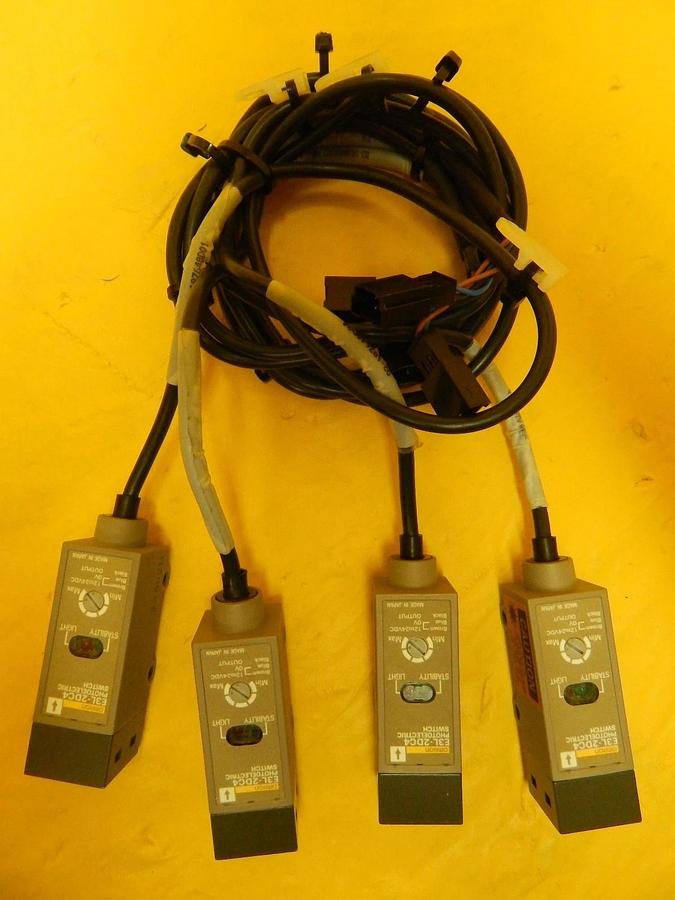 Used Omron E3L-2DC4 Photoelectric Switch Reseller Lot of 4 Used Working