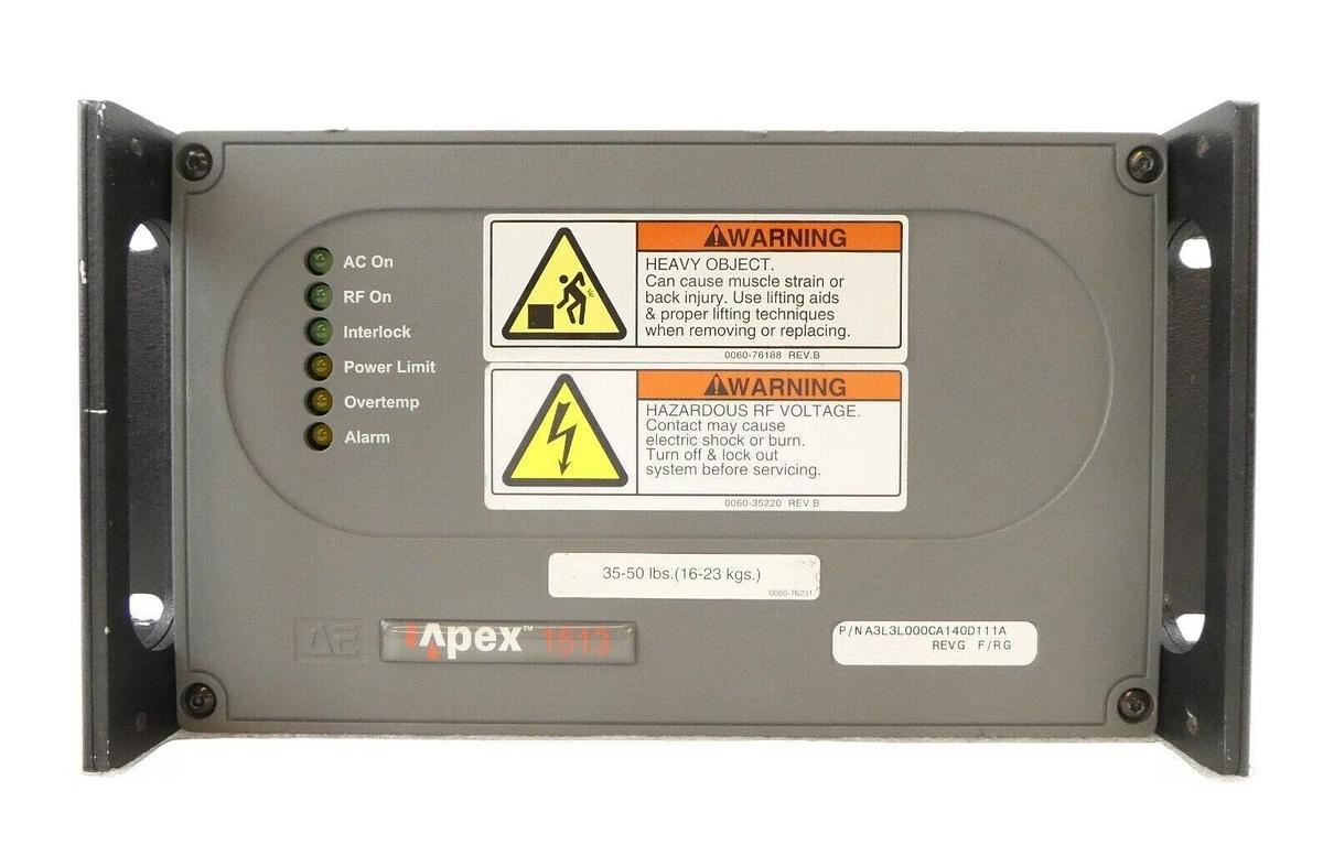 Used Apex 1513 AE Advanced Energy A3L3L000CA140D111A RF Generator Tested Working
