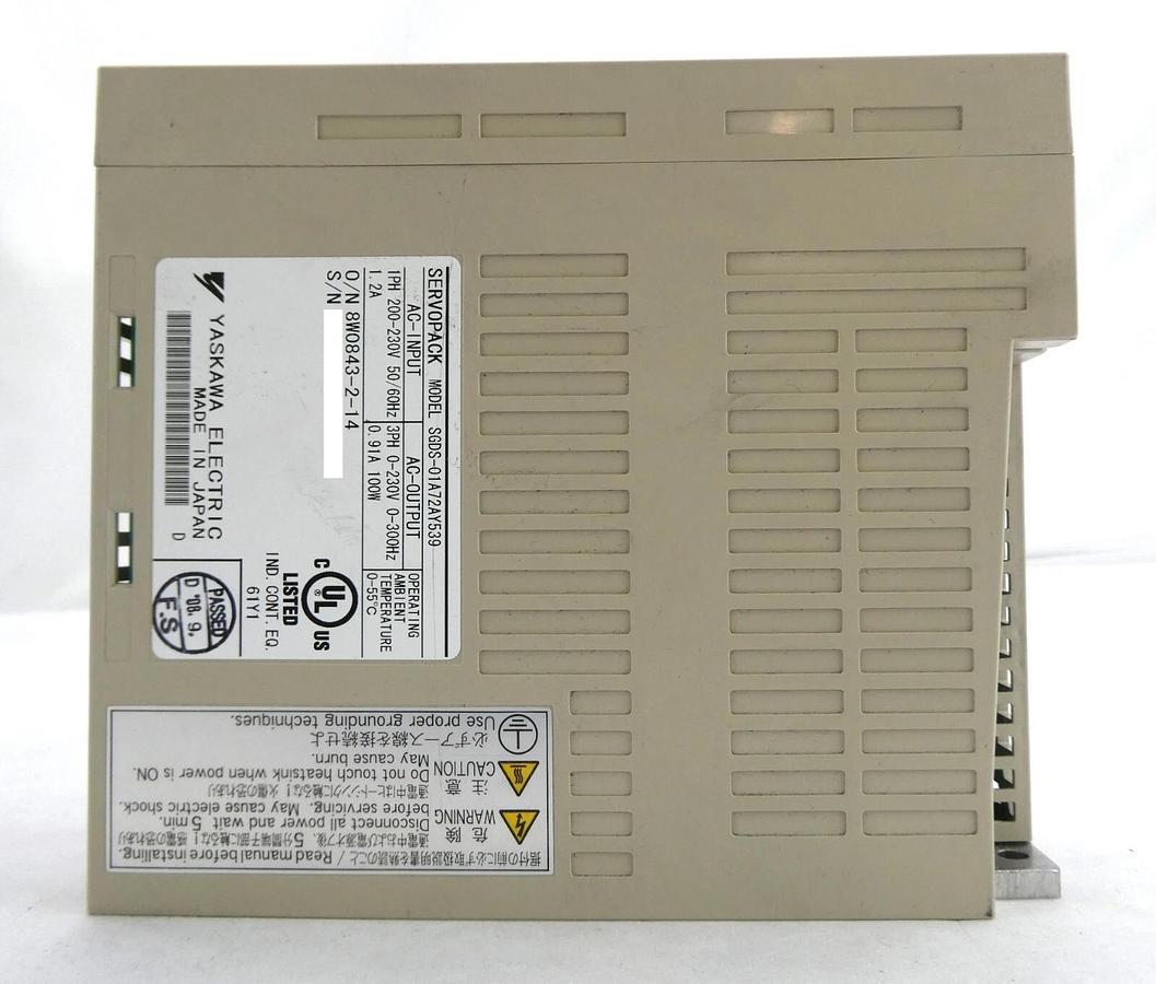 Used Yaskawa Electric SGDS-01A72AY539 Servo Drive SERVOPACK SynqNet 200V Working