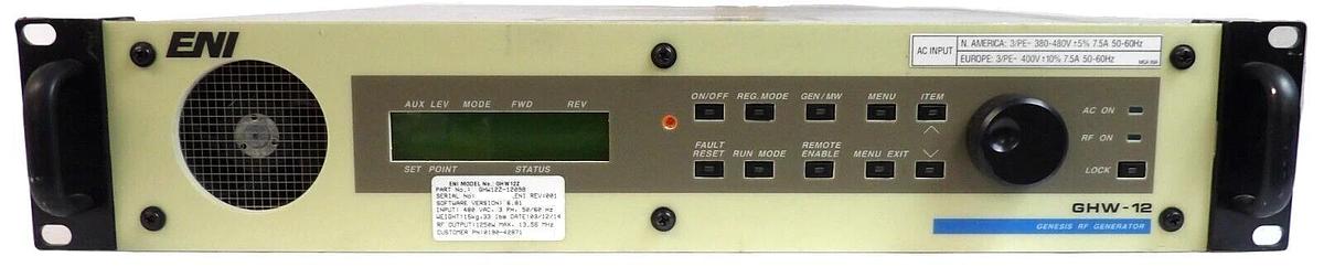 Used GHW-12Z Genesis ENI Power Systems GHW12Z-12098 RF Generator AMAT Working