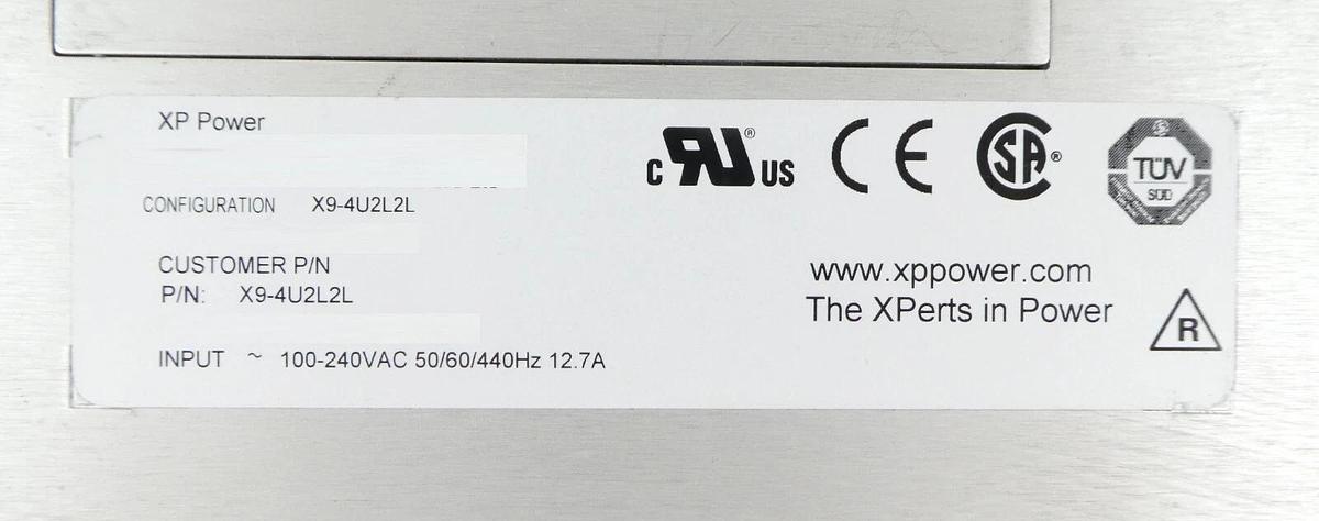 Used XP Power X9-4U2L2L Power Supply fleXPower AB Sciex 10017041 Spectrometer Working