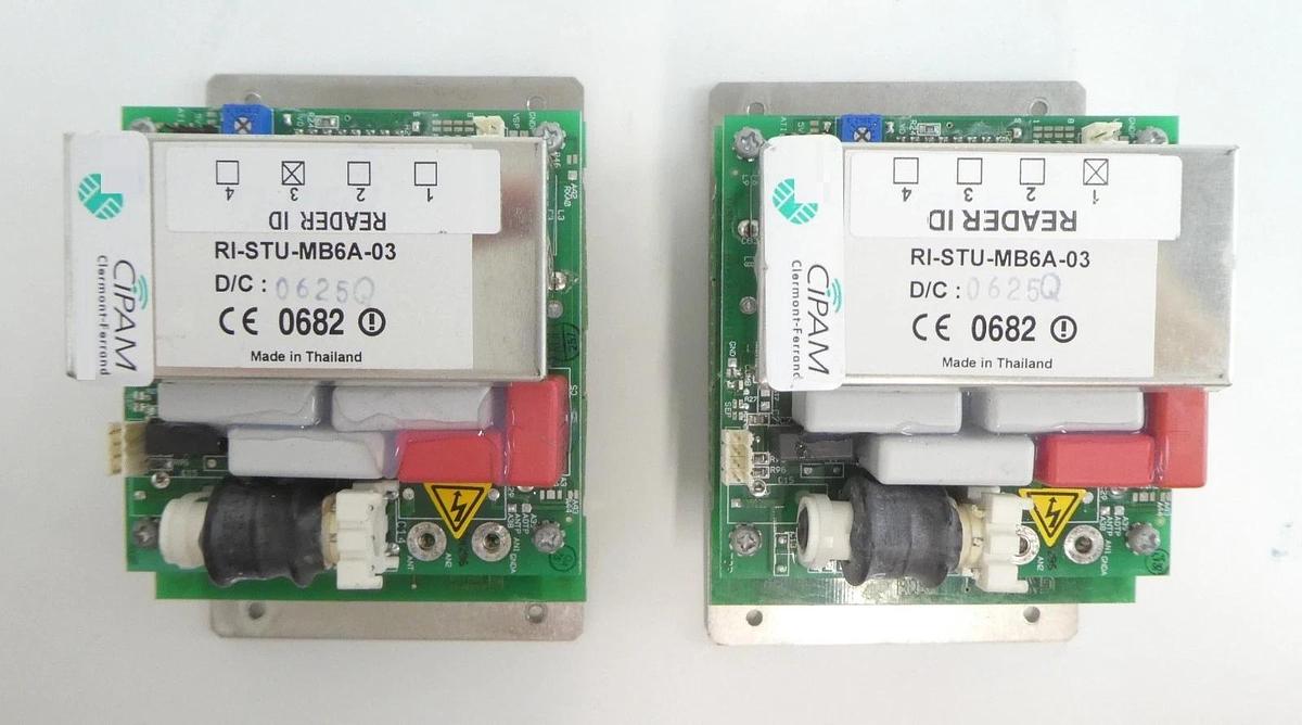 Used Texas Instruments RI-RFM-104B-01 PCB RI-STU-MB6A-03 Nikon NSR Lot of 4 Working