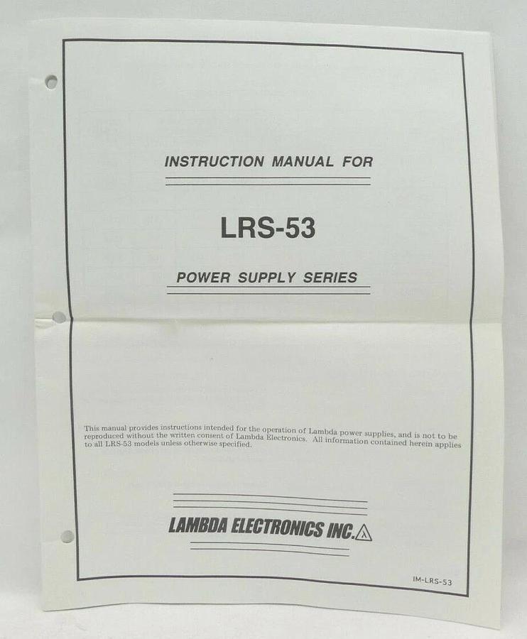 Lambda Electronics LRS-53-12 Regulated Power Supply Varian VSEA 4010061 New