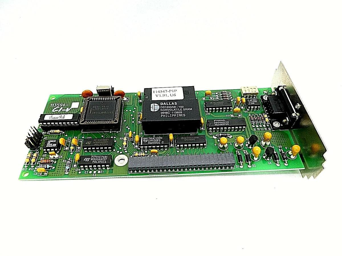 Used MKS Instruments 113594-G1-V Serial Interface PCB Card 113593-D Working Surplus