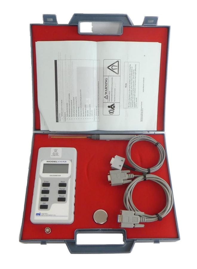Used Magnetic Instrumentation 908A Microprocessor Controlled Gaussmeter Working