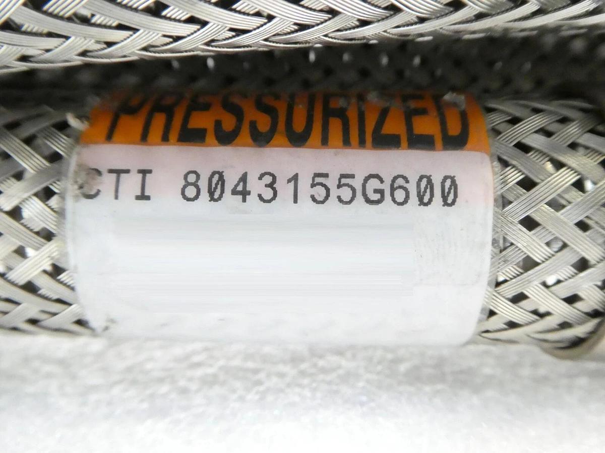 Used CTI-Cryogenics 8043155G600 Cryopump Supply CryoLine 50' AMAT 3400-01374 Working