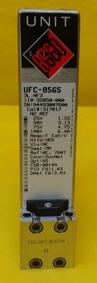 Used Unit Instruments UFC-8565 Mass Flow Controller MFC 3L NF3 8560 Used Working