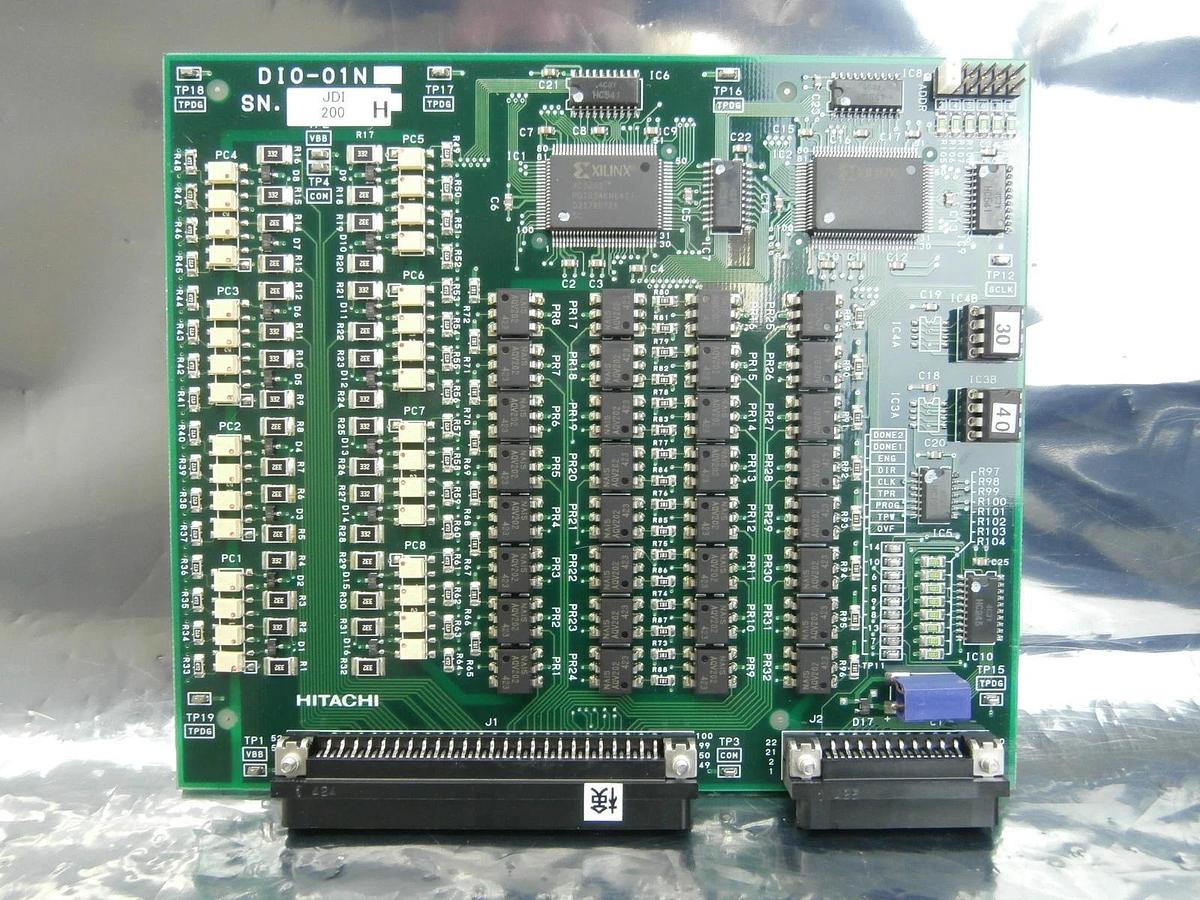 Used Hitachi DIO-01N Digital I/O Board PCB Card M-712E Shallow Trench Etcher Working