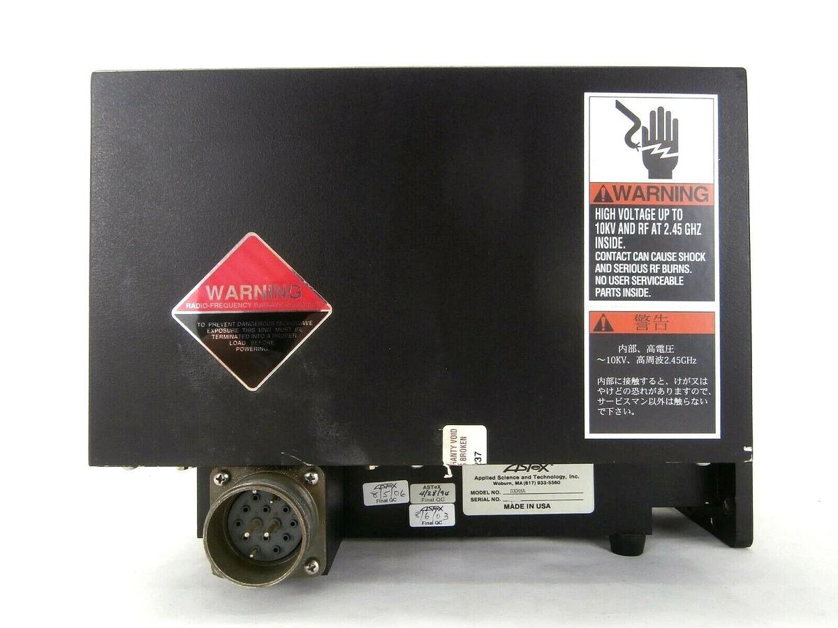 Used ASTeX SXRHA 10kV 2.45GHz Microwave Head Assembly Plasma-Therm SLR 770 Working