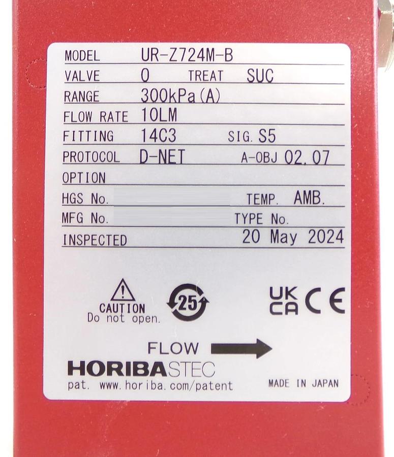 Used Horiba STEC UR-Z724M-B Mass Flow Controller MFC Reseller Lot of 2 Working