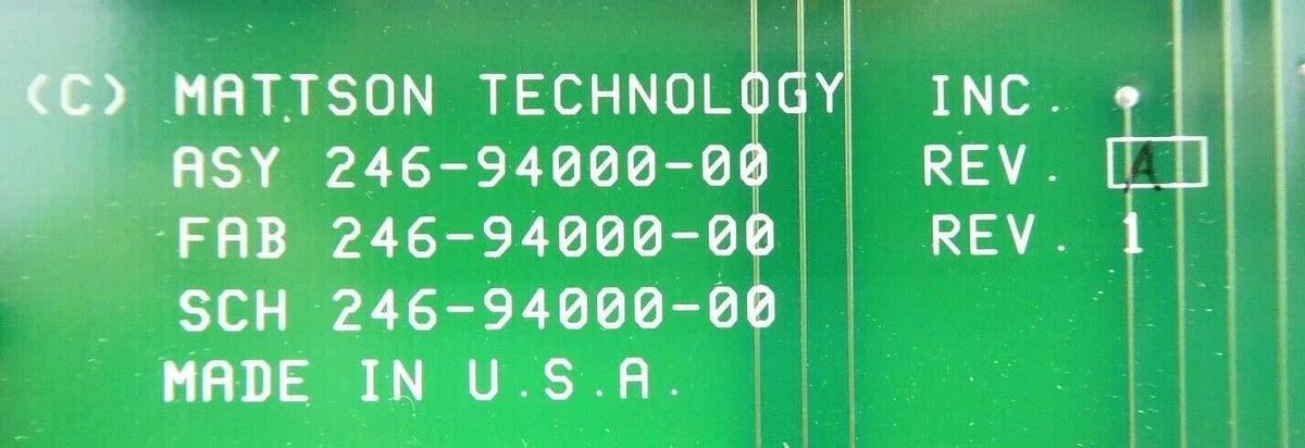 Used Mattson Technology 246-94000-00 Analog Interface PCB Rev. A Broken Connector Tab