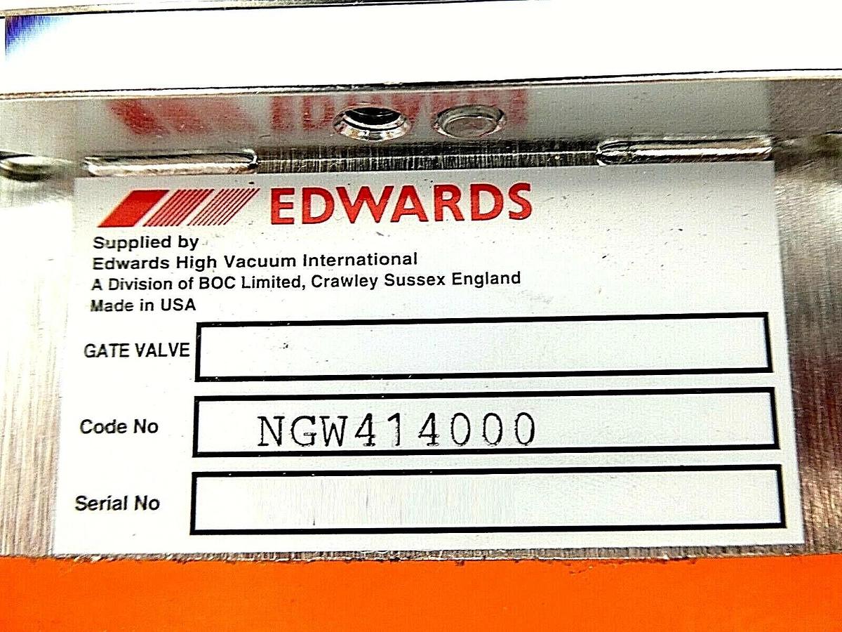 Used Edwards NGW414000 Pneumatic Gate Valve NW50 Copper Cu Exposed Working Surplus