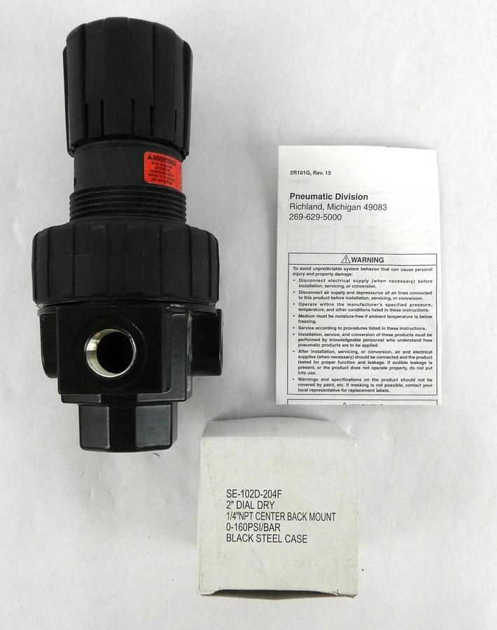 Parker 06R213AC 3/8" Pressure Regulator with Gauge New Surplus