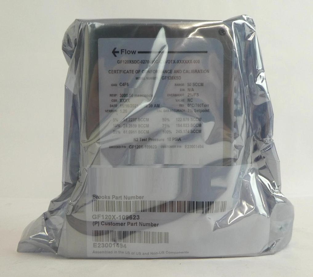 Brooks GF120X-109623 Mass Flow Controller MFC 50 SCCM C4F6 Lot of 2 New