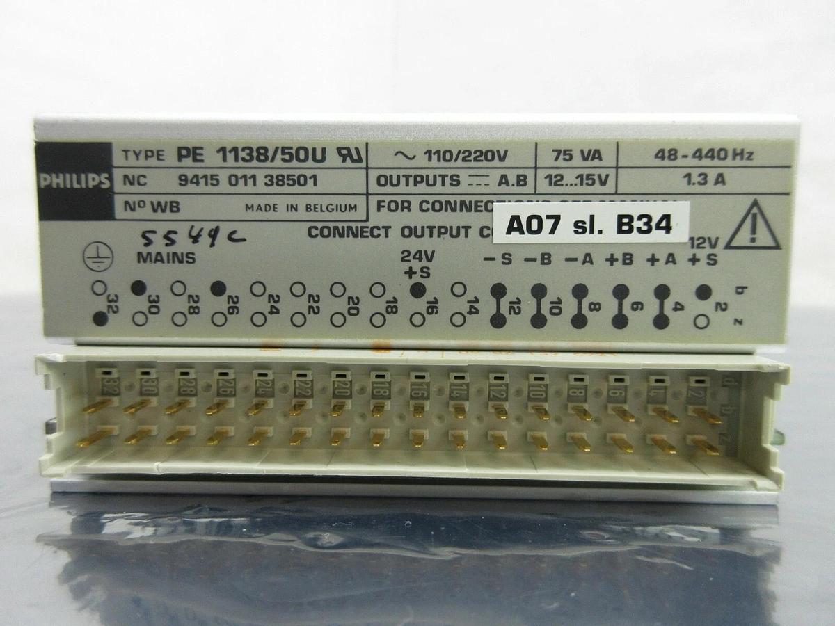 Used Philips 9415 011 38501 Power Supply PCB Card PE 1138/50U ASML PAS 5000/2500 Used