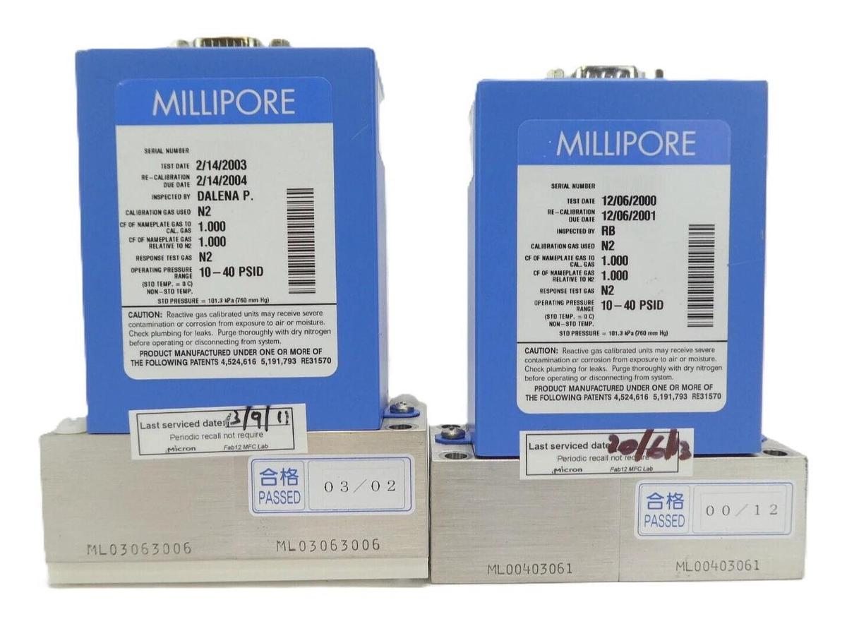 Used Millipore FC-2979MEP5 Mass Flow Controller MFC 2979M Lot of 4 OEM Refurbished