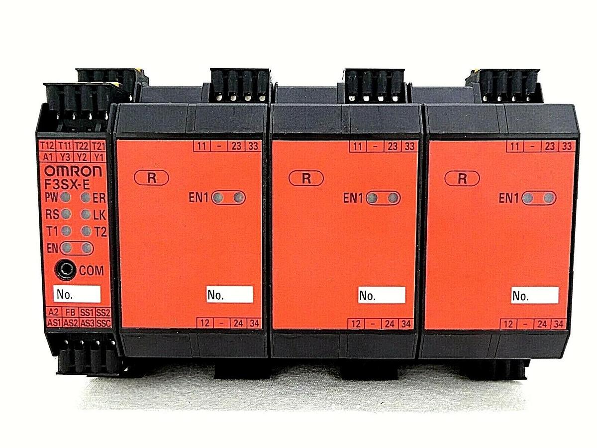 Used Omron FSX3-E Safety Controller FSX3-E-RRR FSX3-E-R2R2 Lot of 2 TEL Trias Working