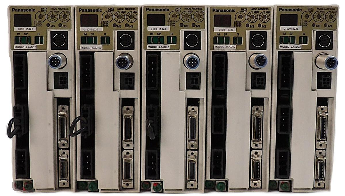 Used Panasonic MQDB012AAD02 AC Servo Driver AMAT 0190-15328 Lot of 5 Spare Surplus