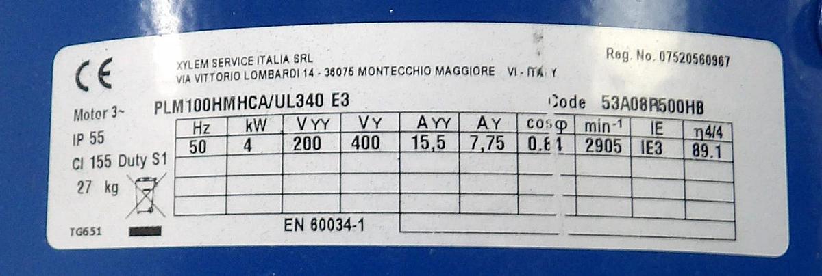 Goulds 136F2693 Aquavar IPC Controller and 5HP e-MH Booster Pump Set Xylem New