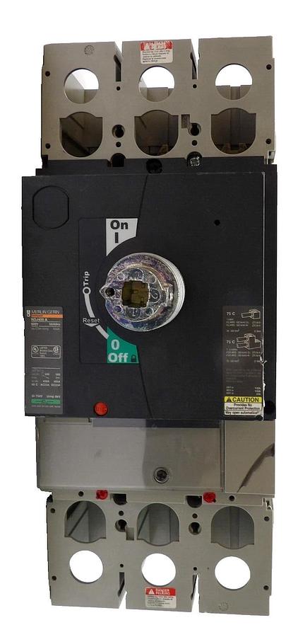 Used Merlin Gerin NSJ400 A 3 Pole Industrial Circuit Breaker Working Surplus