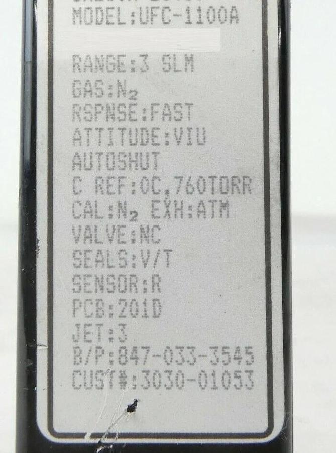 Used UNIT Instruments UFC-1100 Mass Flow Controller MFC AMAT 3030-01053 Working Spare