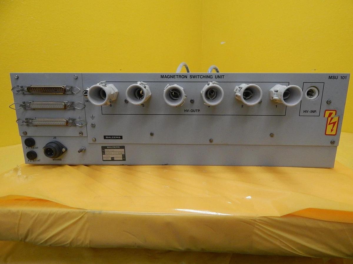 Used Balzers BG M52 000 Rack Mount Magnetron Switching Unit MSU 101 Used Working