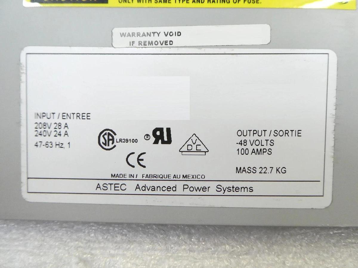 Used Nortel 100/48 Modular Power Rectifier 48VDC 100A Helios Working Spare