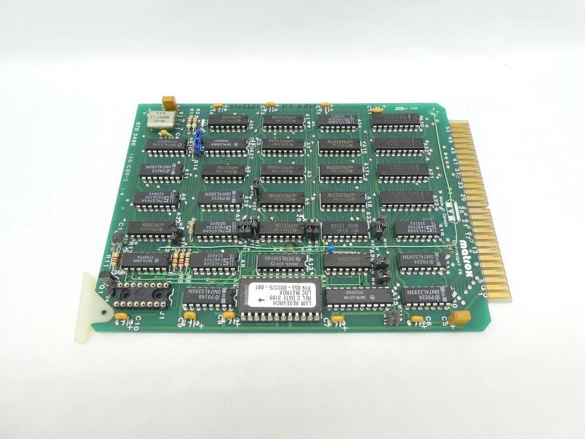 Used Matrox 136-C06-3 PCB Card STD-2480 Lam Research 855-002375-001 Working Surplus
