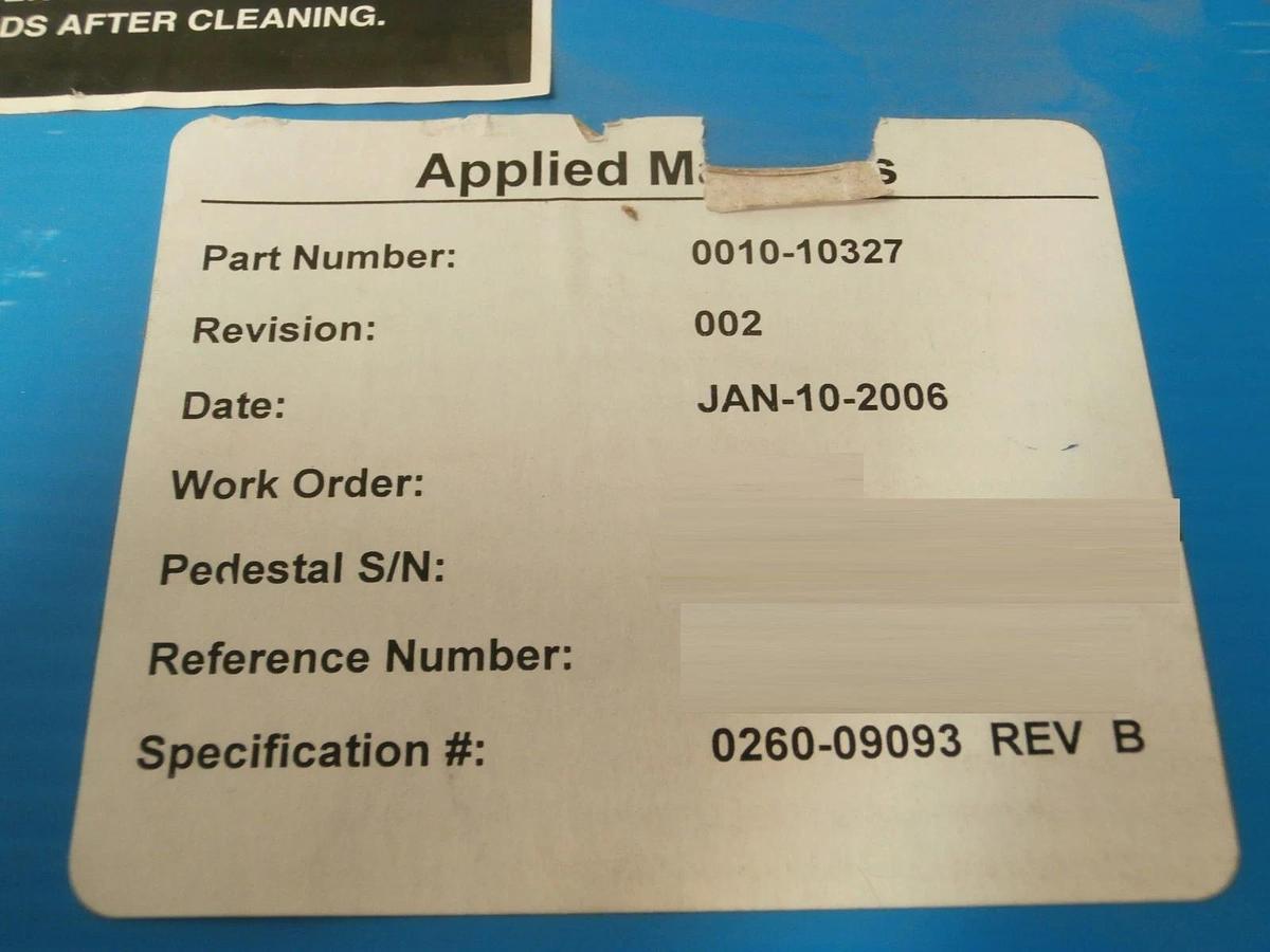 Used AMAT Applied Materials 0010-10327 200mm ESC Wafer Flat Pedestal Working