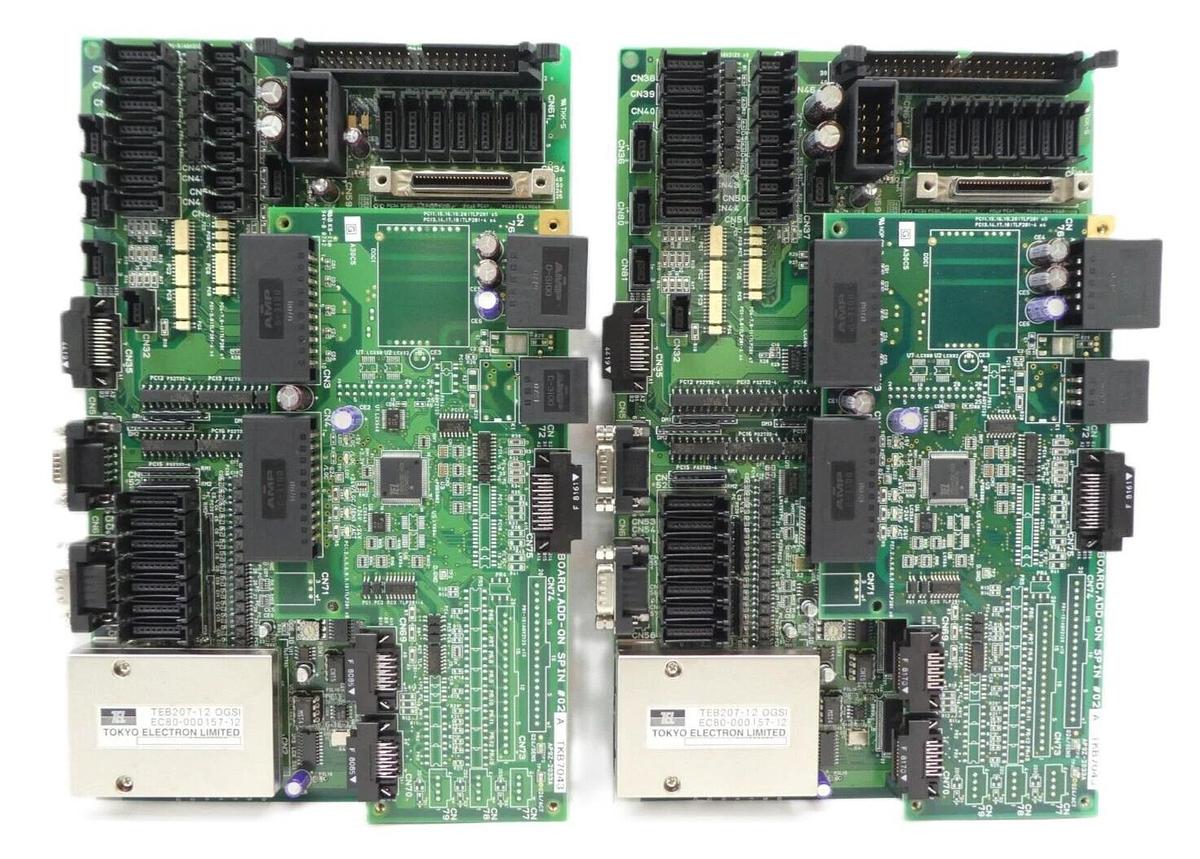 Used TEL Tokyo Electron AP9E-0858E IO Spin #01 PCB TKB7000 TKB7043 Reseller Lot of 2