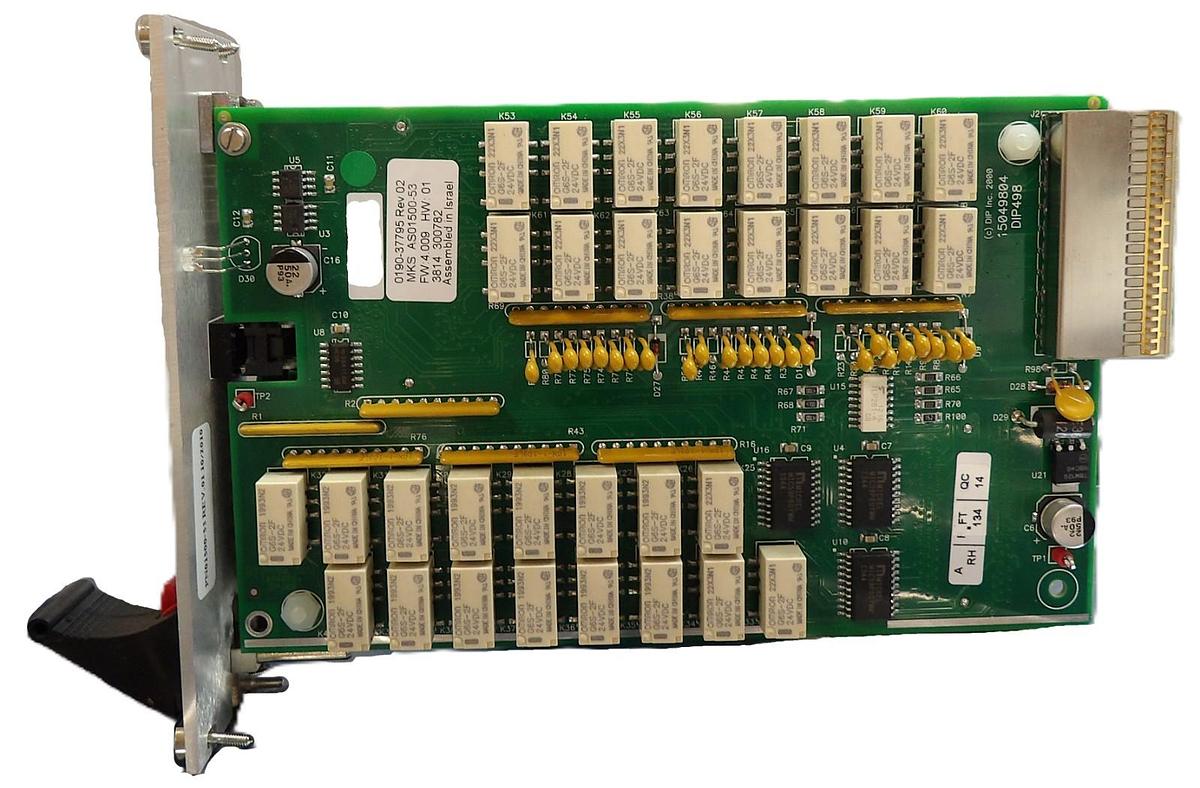 Used MKS Instruments AS01500-53 Interlock Module PCB Card AMAT 0190-37795 Working