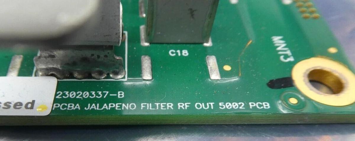 Used AE Advanced Energy 23020337-B Jalepeno Filter RF Out 5002 PCB Working Surplus