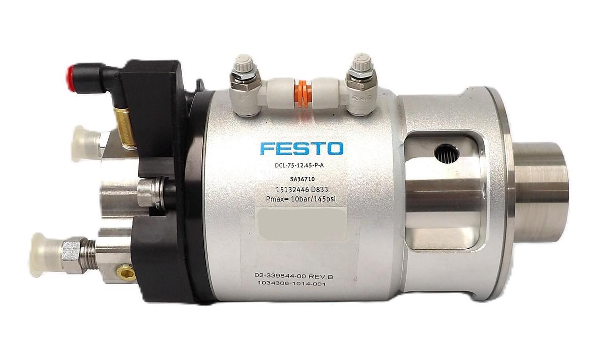 Used Festo DCL-75-12.45-P-A Compact Air Cylinder Module Working Surplus