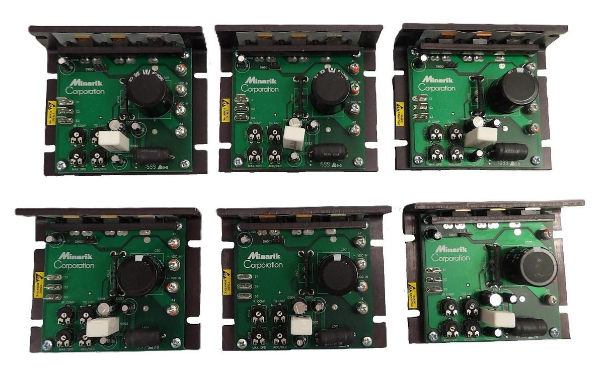 Used Minarik XP32-12 DC Motor Drive XP-DC Series Reseller Lot of 6 Working Surplus